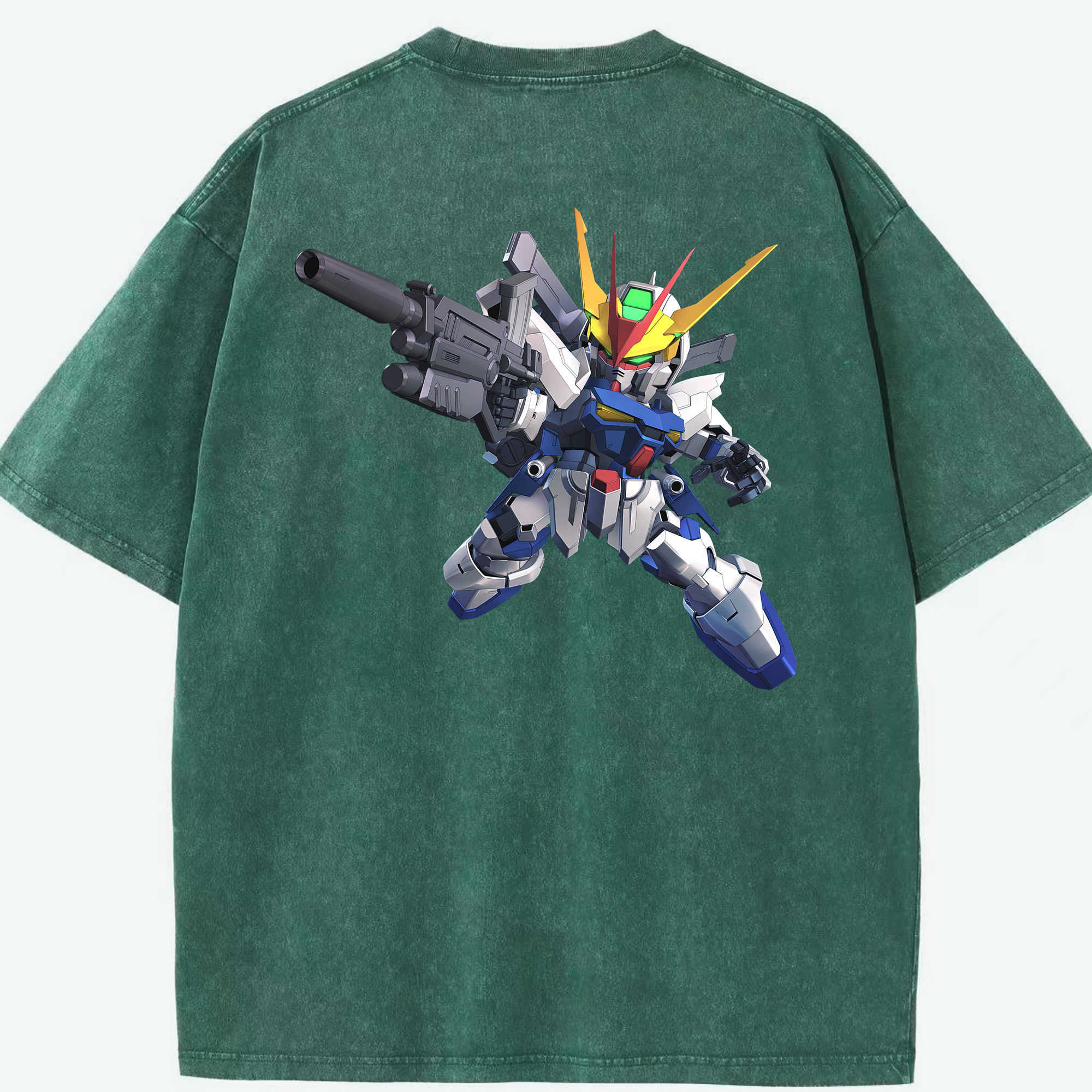 （画像用） 機動戦士ガンダム Mobile Suit Gundam 綿100% ヴィンテージ風 半袖Tシャツ（背面プリント）